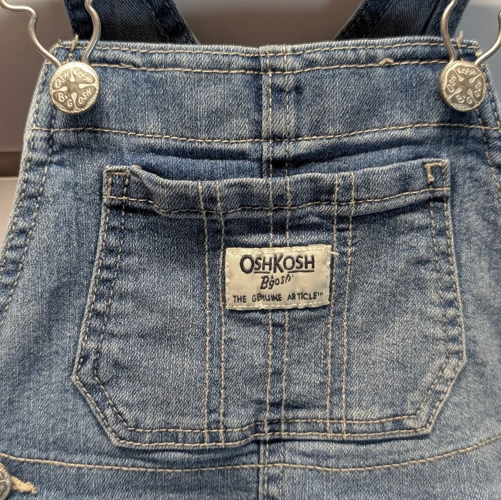 OshKosh B'gosh Denim and White Eyelet Skirtall Size 3T EUC